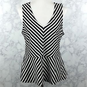 Banana Republic Striped Peplum Top